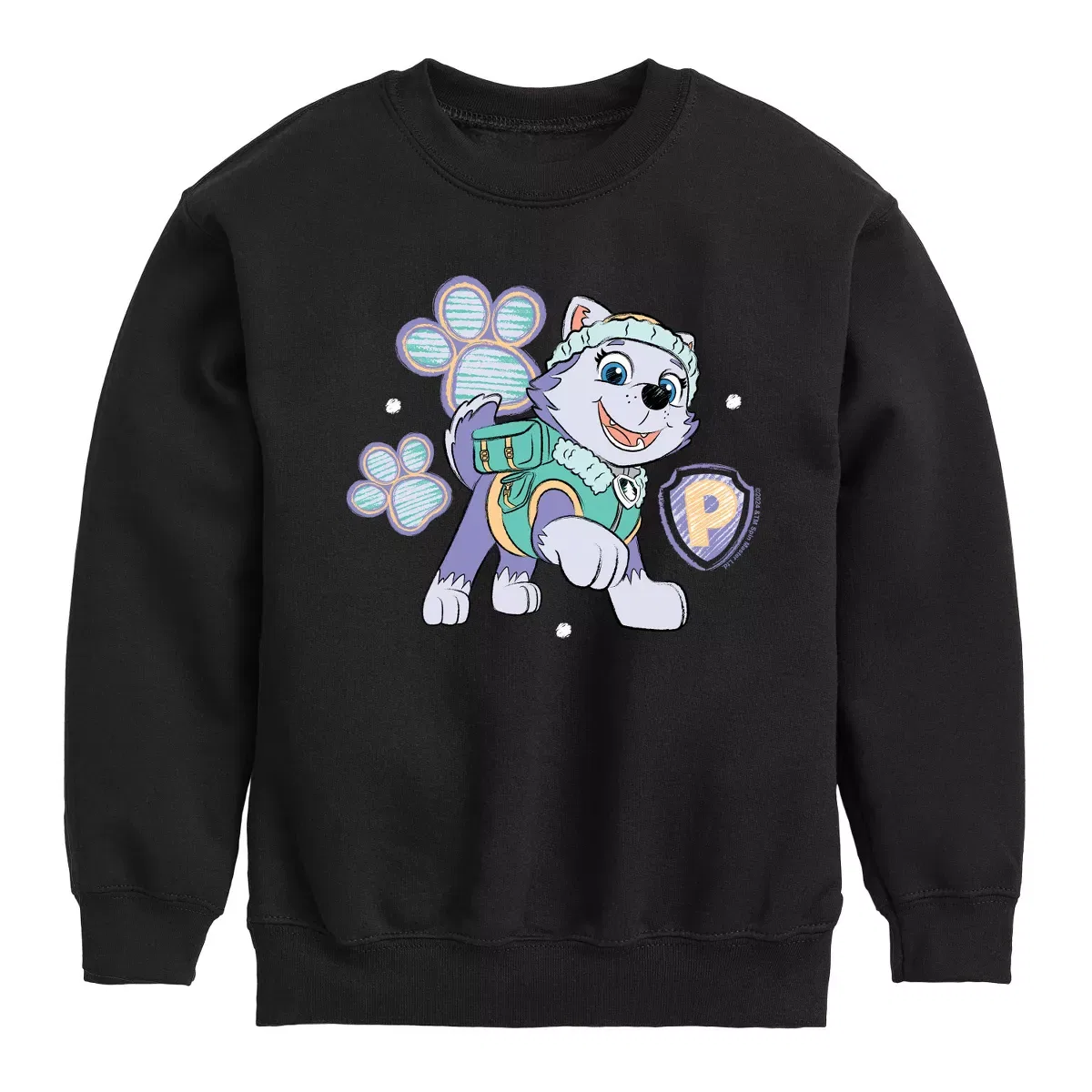 Детское свитшот с принтом для мальчиков Paw Patrol - Everest Sketch PAW Patrol, Black