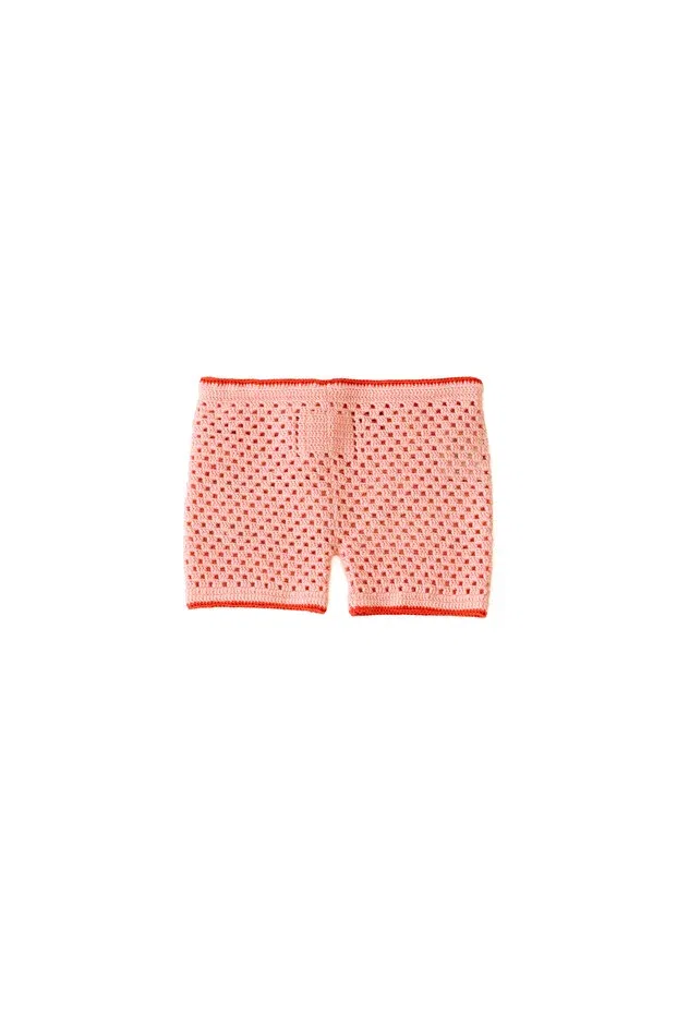 Детские шорты для девочек хлопковые Rainbow organic cotton shorts Bienvenu Baby, Pink — фото 4