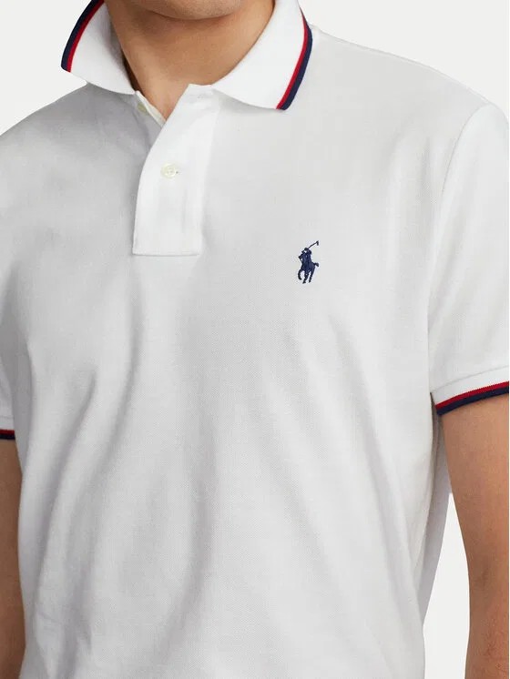 Поло slim fit Classics Polo Ralph Lauren, белый — фото 4