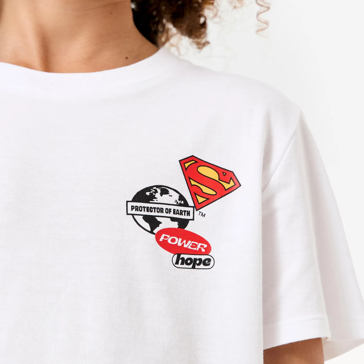 Детская хлопковая футболка Superman Decathlon, Ultraweiß — фото 3