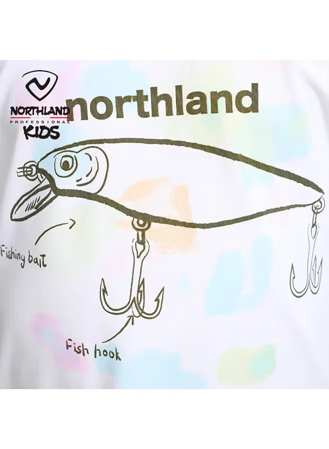 Футболка с принтом для девочек Northland, белый — фото 4