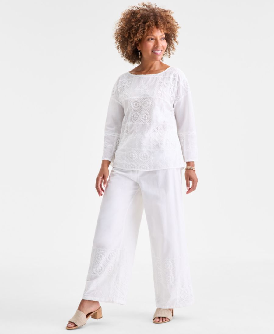 

Укороченные прямые брюки с подкладкой и лоскутным дизайном Style & Co, Shiitake