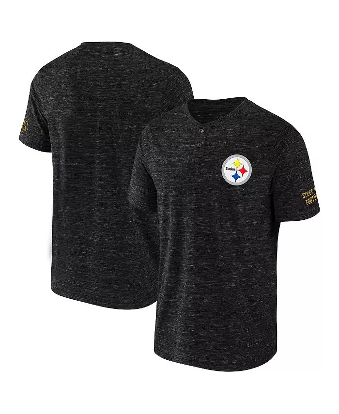 

Мужская коллекция NFL x Darius Rucker от Black Pittsburgh Steelers Slub Henley футболка Fanatics