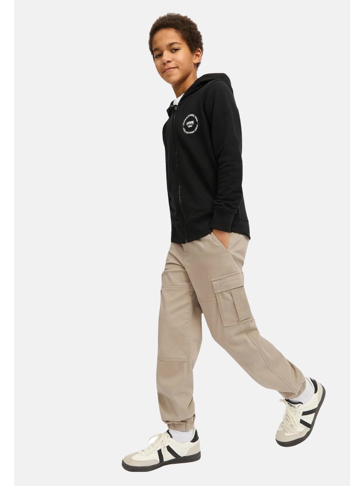 

JACK & JONES Junior Брюки-карго 'Kane Jonny' бежевого цвета