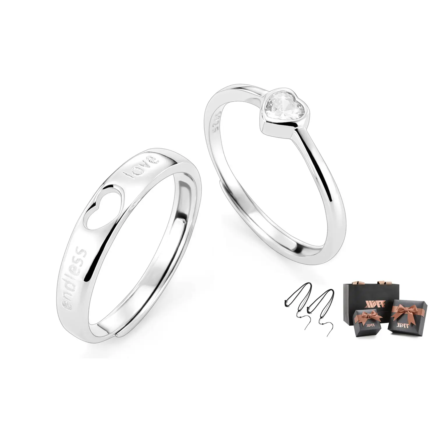 

XXOFF Кольцо из стерлингового серебра 925 пробы Unisex Silver White