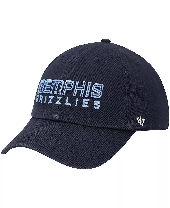 

Мужская кепка '47 Navy Memphis Grizzlies Clean Up Wordmark Adjustable '47 Brand