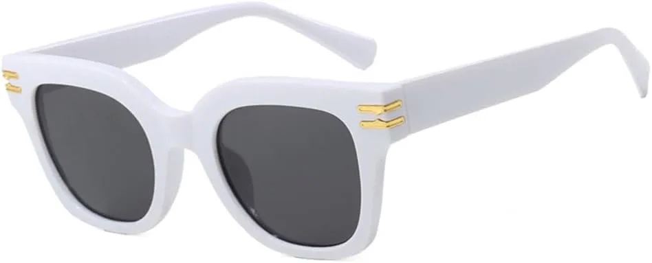 

Модные женские солнцезащитные очки в стиле ретро с большой оправой, летние, для активного отдыха, повседневные, с защитой от УФ-излучения UV400 KTUCN, White