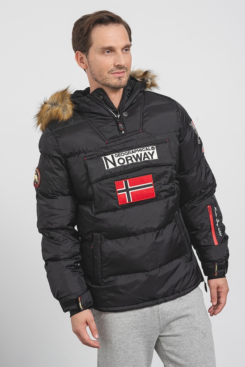 

Зимняя куртка Bilboquet с капюшоном, без застежки Geographical Norway, черный