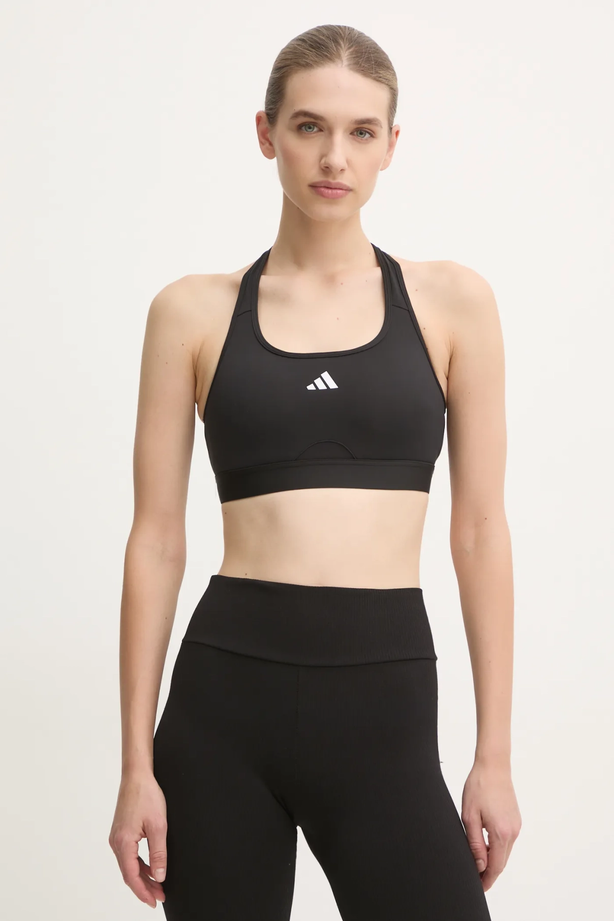 

Спортивный бюстгальтер PowerReact adidas Performance, черный