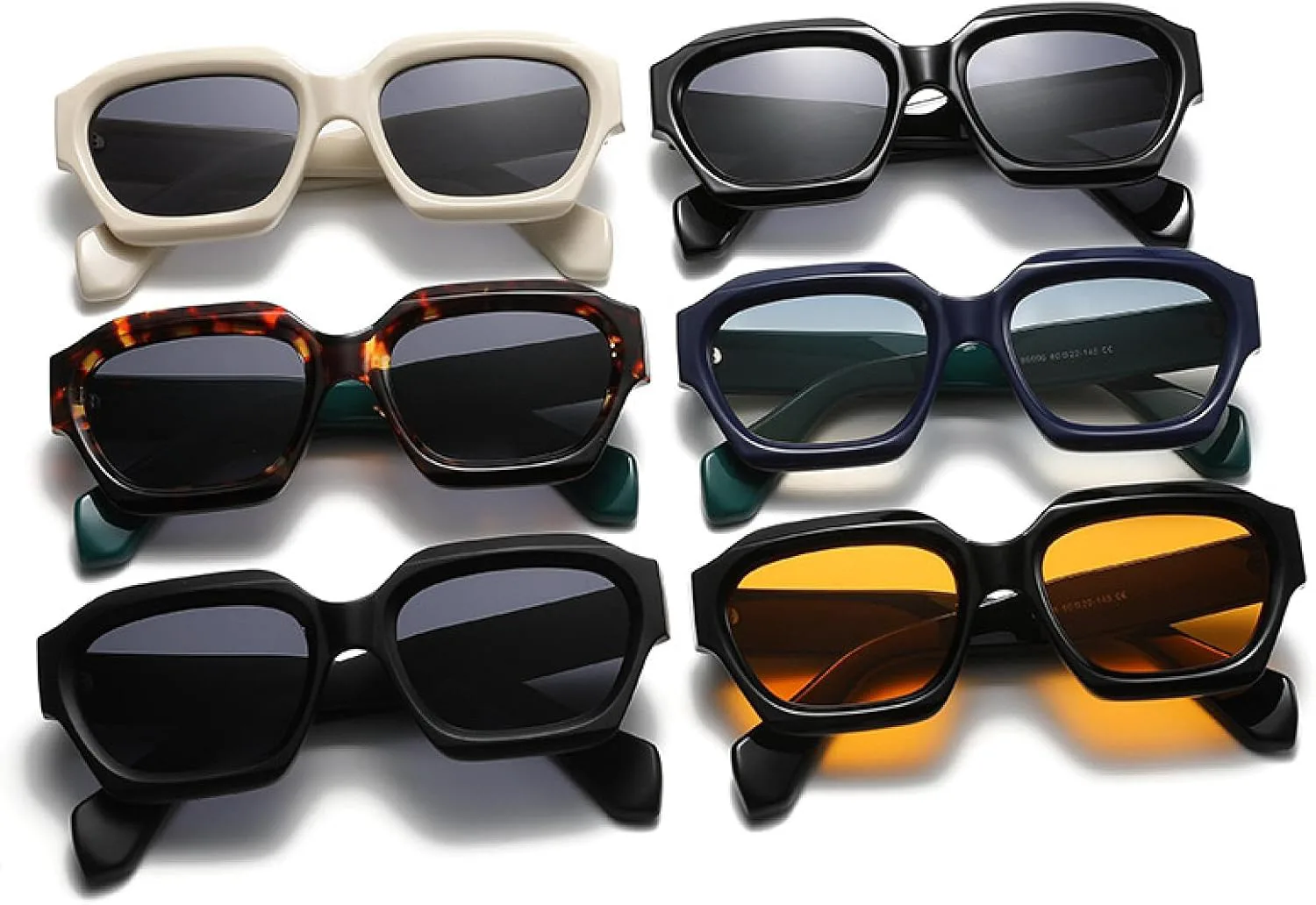 

Винтажные солнцезащитные очки неправильной формы для женщин и мужчин, роскошные, модные, в стиле панк, с защитой от УФ-излучения UV400 TYUVIVO, Blue Blue Tea