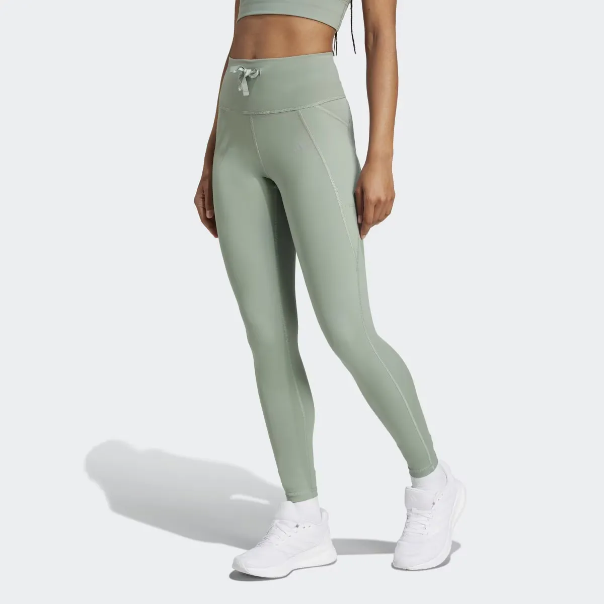 

Леггинсы женские Adidas для бега 7/8, зеленый