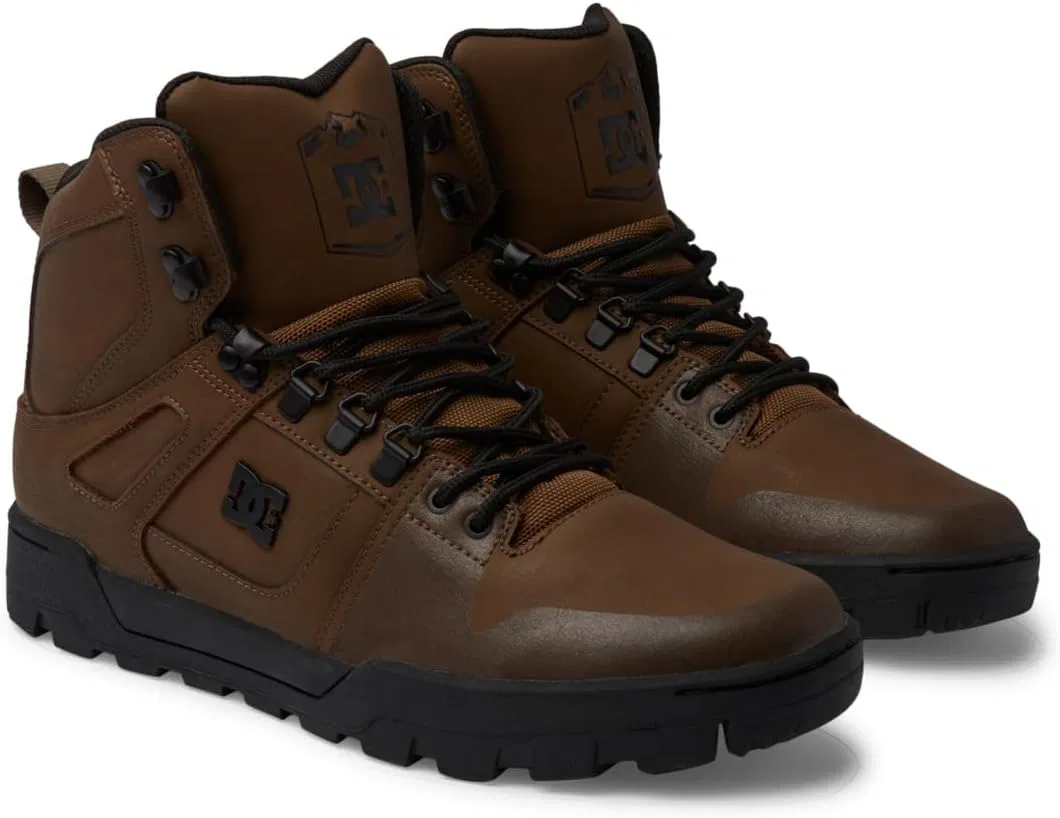 Мужские высокие ботинки DC Shoes Pure High-top Wr Boot Boat Shoes, Dark Chocolate