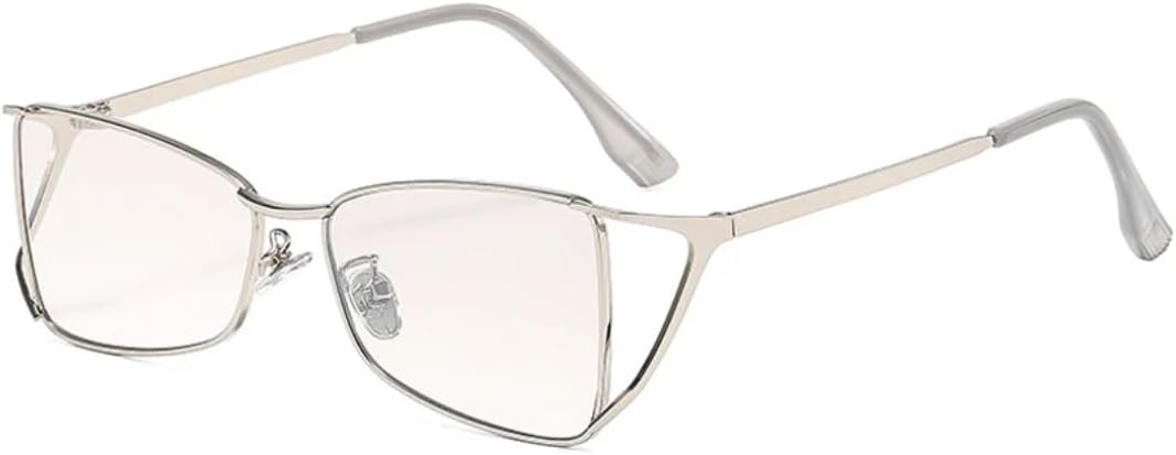 

Модные металлические квадратные солнцезащитные очки с ажурной оправой для женщин, в стиле панк, популярные мужские солнцезащитные очки для путешествий с защитой от УФ-излучения UV400 TVTBBVV, Silver Silver