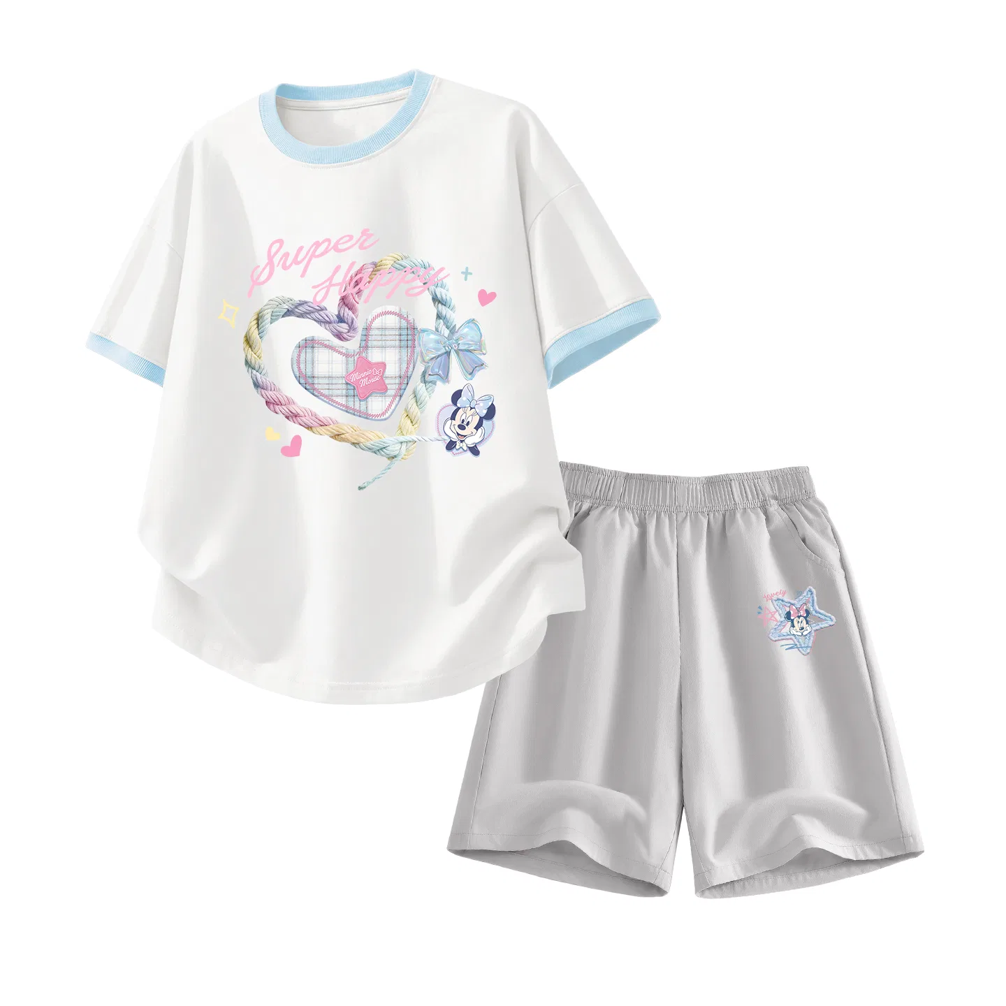 Спортивный костюм для детей Disney Casual Sportswear, серо-голубой с принтом