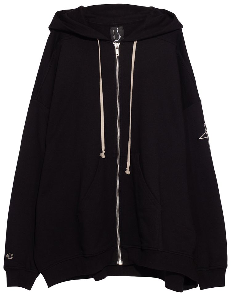 

Худи Rick Owens x Champion Jumbo Jason's Hoodie 'Black', черный