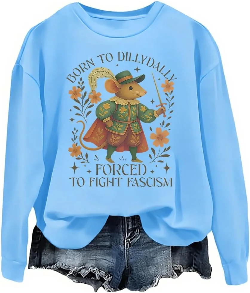 

Толстовка Born To Dillydally Forced To Fight Fascism NACJOM