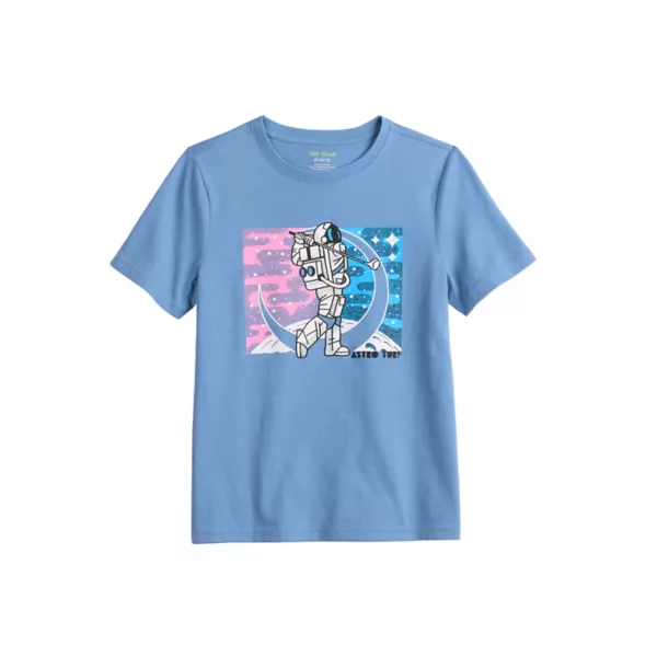 

Футболка с принтом для мальчиков 8-20 лет, обычная и свободная Tek Gear, цвет astro golf blue