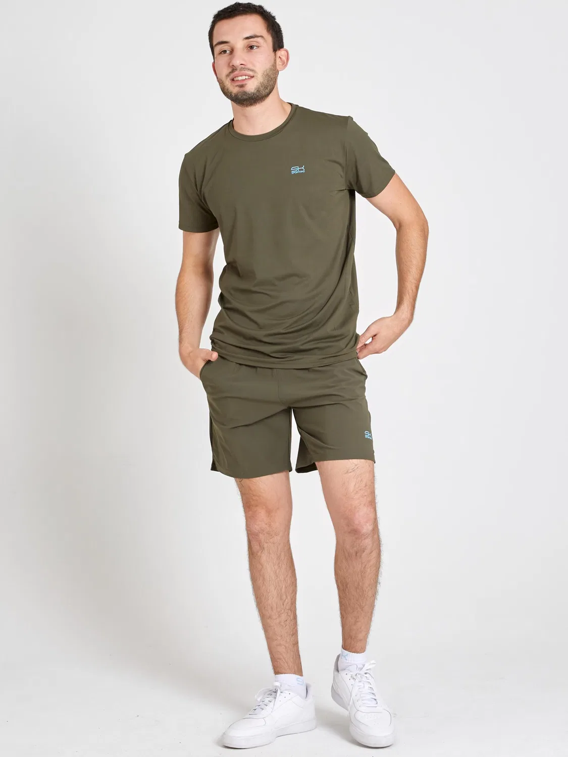 Спортивные шорты Sportkind Regular Workout Pants Shorts regular цвета хаки — фото 4