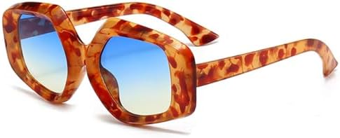 

Солнцезащитные очки «кошачий глаз» для женщин, градиентные солнцезащитные очки UV400, ретро-очки с леопардовым принтом, модные солнцезащитные очки для мужчин MTZJH, Amber Blue Yellow