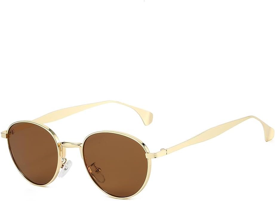 

Солнцезащитные очки YAMEIZE в стиле ретро, ​​круглые, для женщин и мужчин, винтажные, в стиле «пилот», золотистые, овальные, 90-е, защита от ультрафиолета UV400, Gold Brown