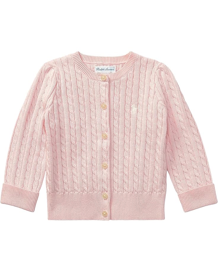 

Свитер Polo Ralph Lauren Kids Cable-Knit Cotton Cardigan, цвет French Pink/Nevis Pony Player