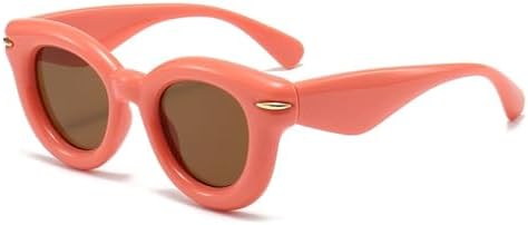 

Надувные круглые солнцезащитные очки в стиле панк 2027 года для женщин и мужчин, спортивные солнцезащитные очки для женщин, винтажные очки в стиле стимпанк MTZJH, C5 Pink Brown