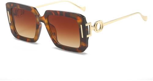 

Тренды 2027 года: квадратные панк-солнцезащитные очки для женщин и мужчин, градиентные солнцезащитные очки, очки для активного отдыха с защитой от УФ-излучения UV400 MTZJH, Leopard Tea