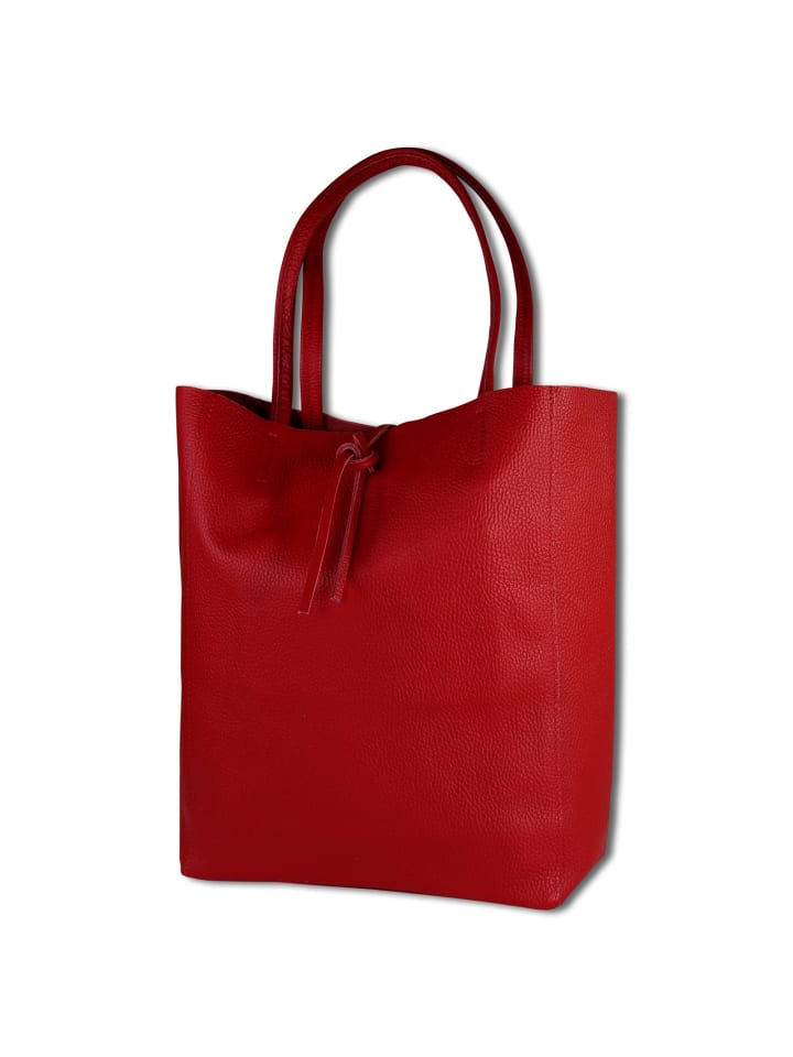 

Наплечная сумка Toscanto Shopper, Schultertasche Leder rot ca. 30cm