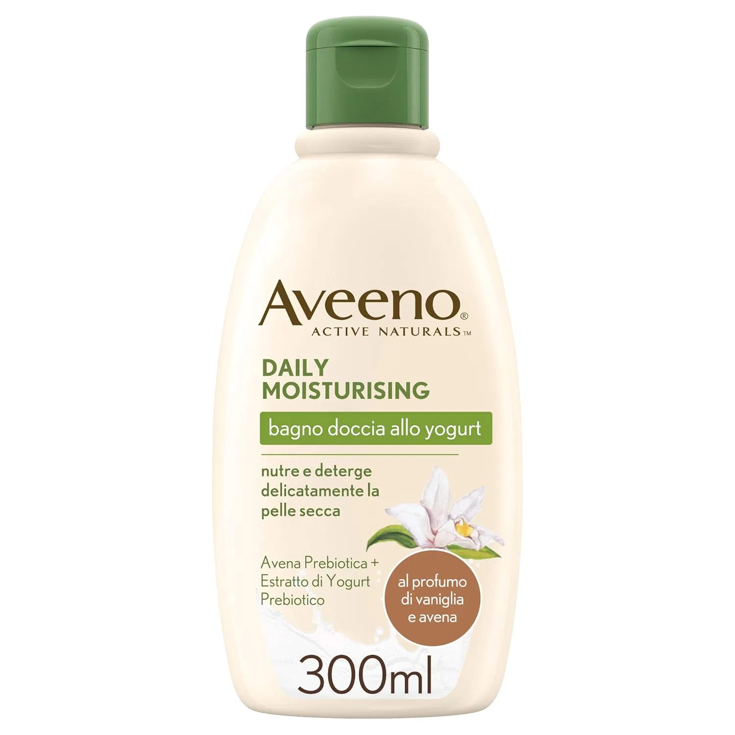 Гель для душа Aveeno Yoghurt, увлажняющий с ароматом ванили и овса, 300 мл Aveeno