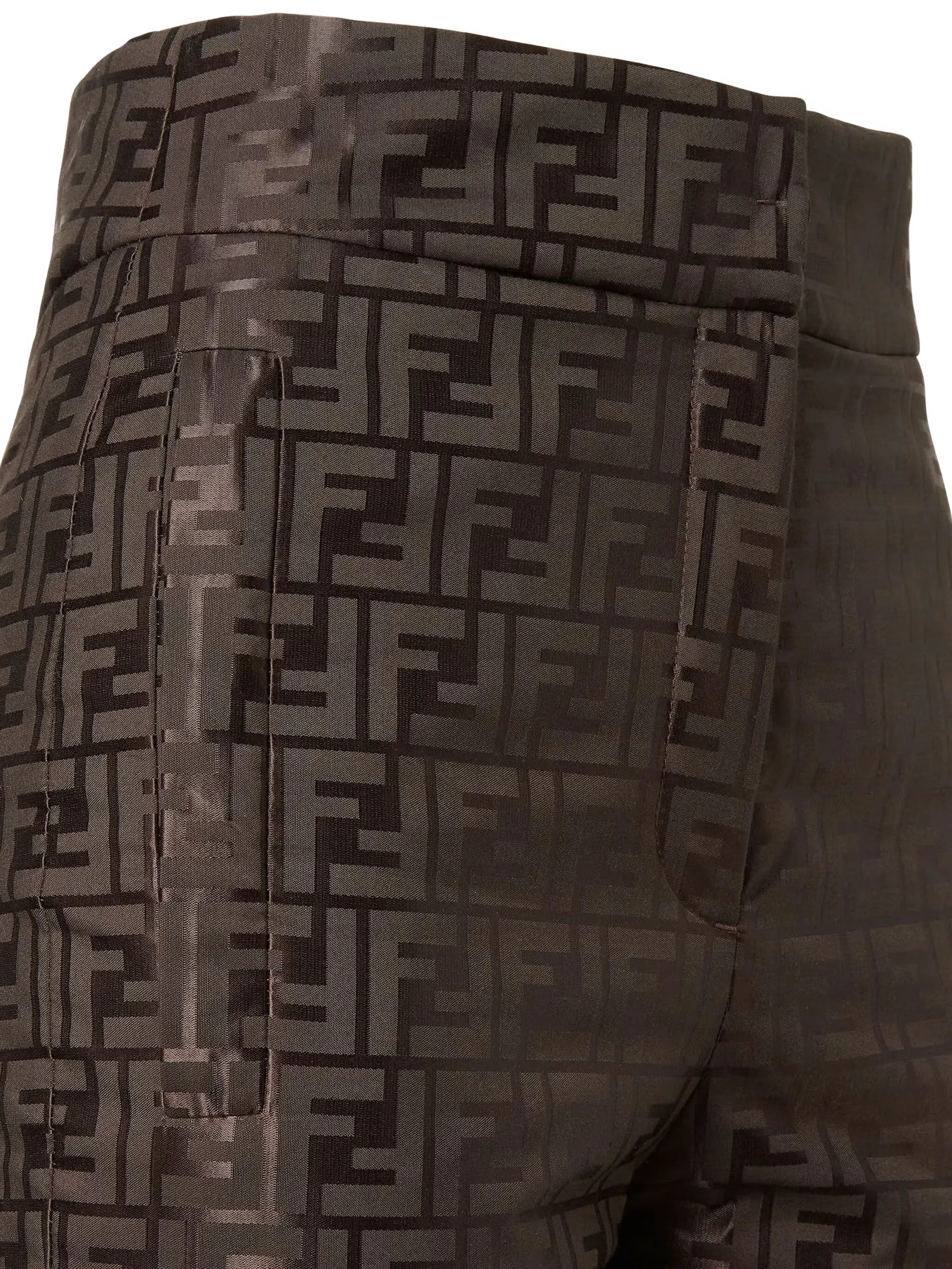 Лыжные брюки с рисунком FF Fendi, коричневый — фото 3