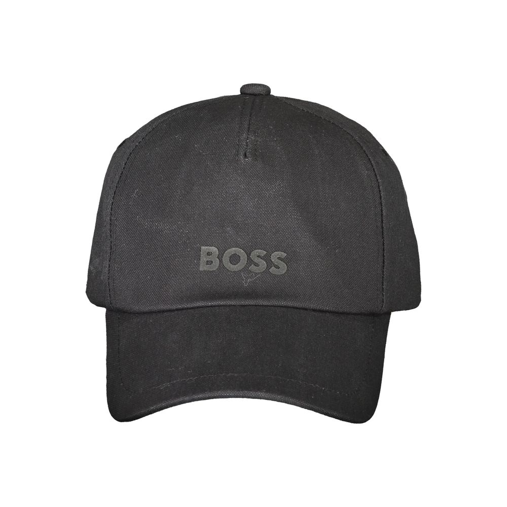 

Черные хлопковые шапка и кепка Hugo Boss