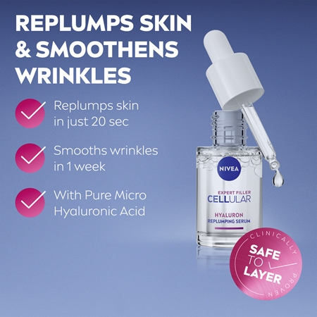 Сыворотка Nivea — Наполняющая с гиалуроновой кислотой Cellular Expert Filler, 15 мл — фото 2
