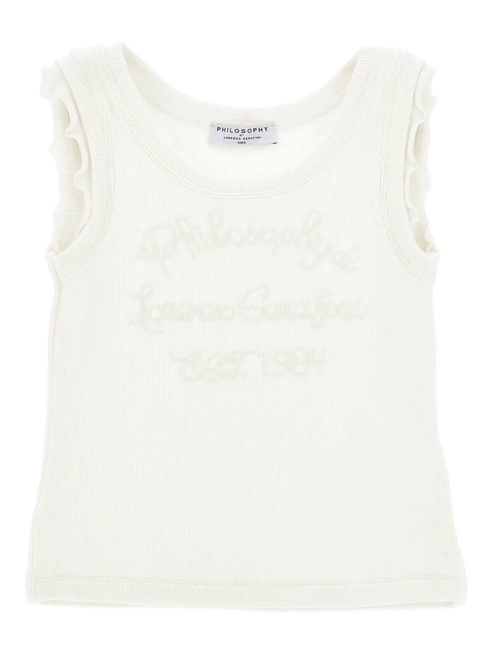 

Топ с оборками Philosophy Di Lorenzo Serafini Kids, бежевый