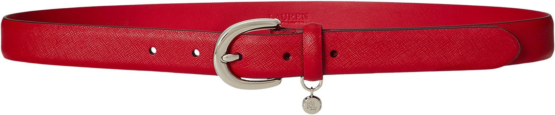

Женский кожаный ремень с подвесками Crosshatch Lauren Ralph Lauren, Festive Red/Palladium