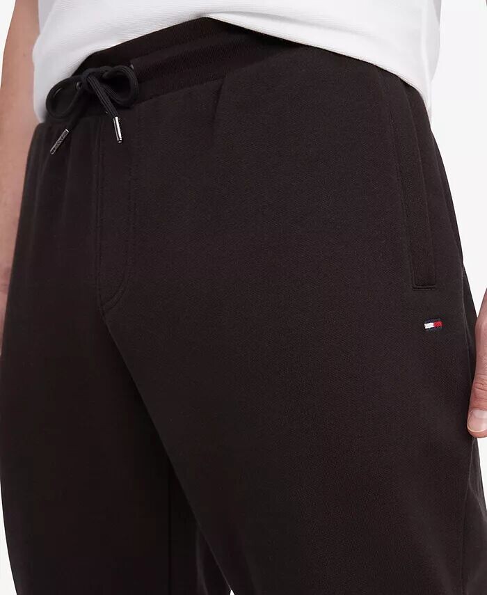 Мужские спортивные штаны с логотипом и флагом Tommy Hilfiger, черный — фото 3