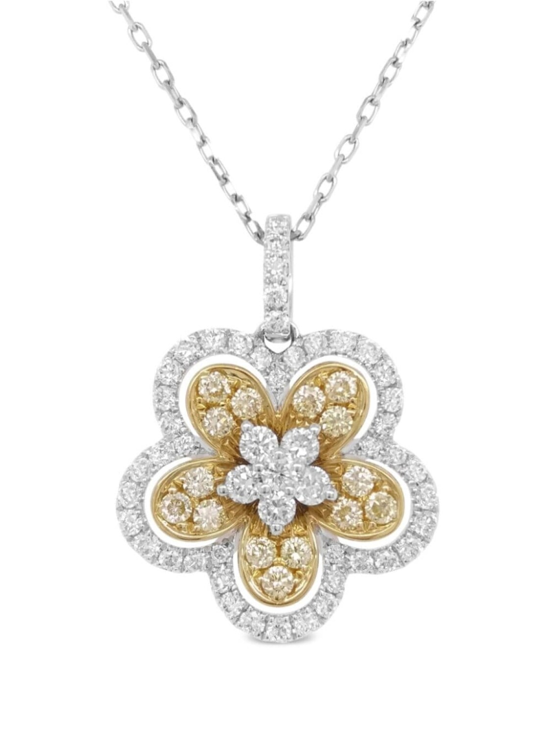 

Колье из желтого золота и платины с бриллиантами HYT Jewelry, серебряный