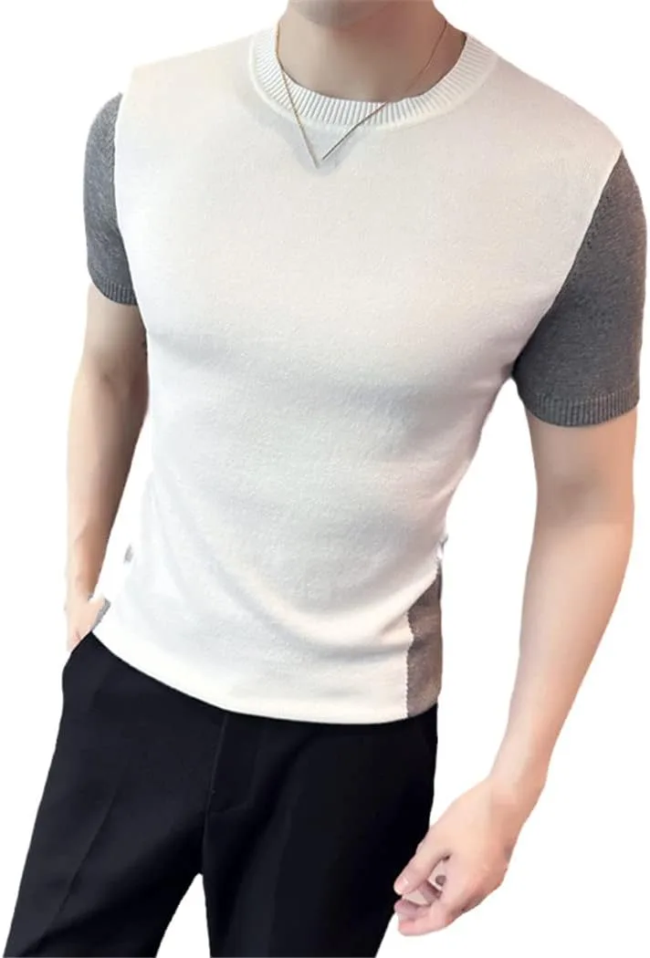 

Летний мужской свитер с круглым воротом Slim Fit