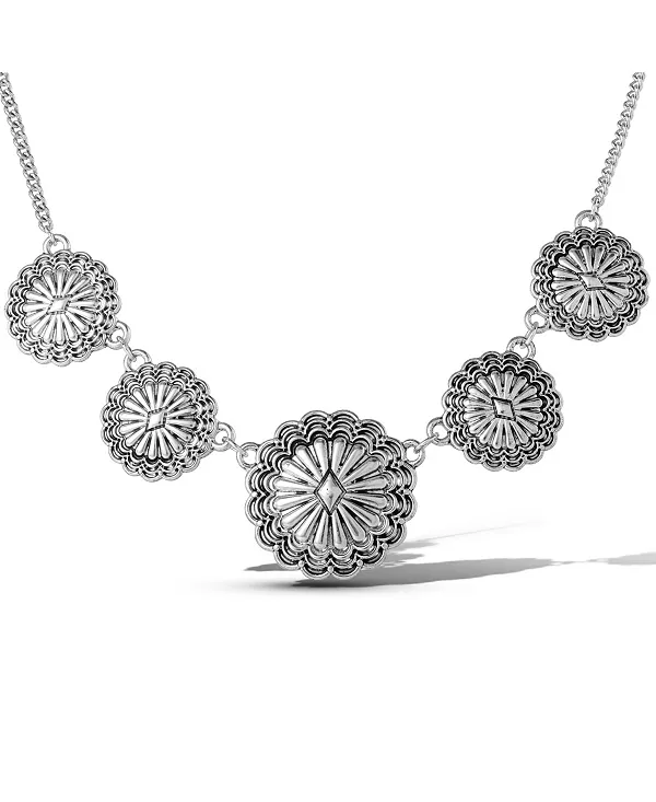 

Эффектное ожерелье-медальон из состаренного серебра Jessica Simpson, silver