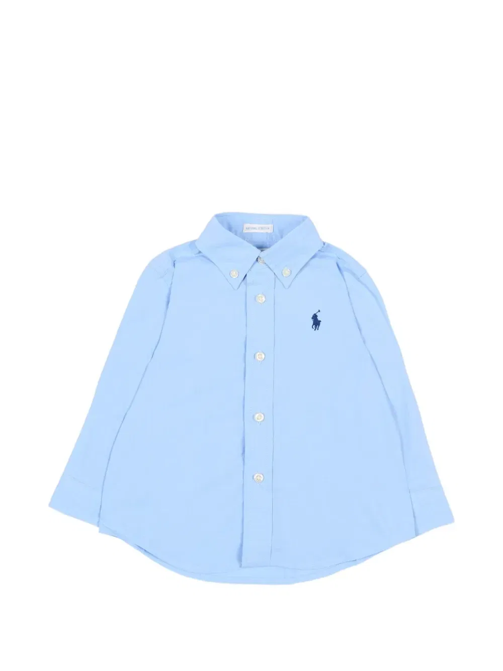 Рубашка на пуговицах с вышитым логотипом Polo Ralph Lauren Kids, синий