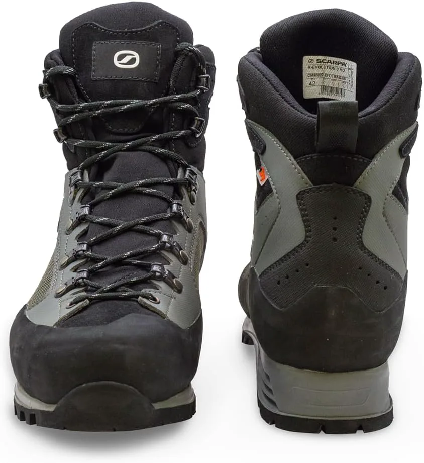 Ботинки SCARPA R-Evolution 8 HD - Легкие водонепроницаемые походные ботинки для треккинга, гидов и охоты, черный/серый — фото 4