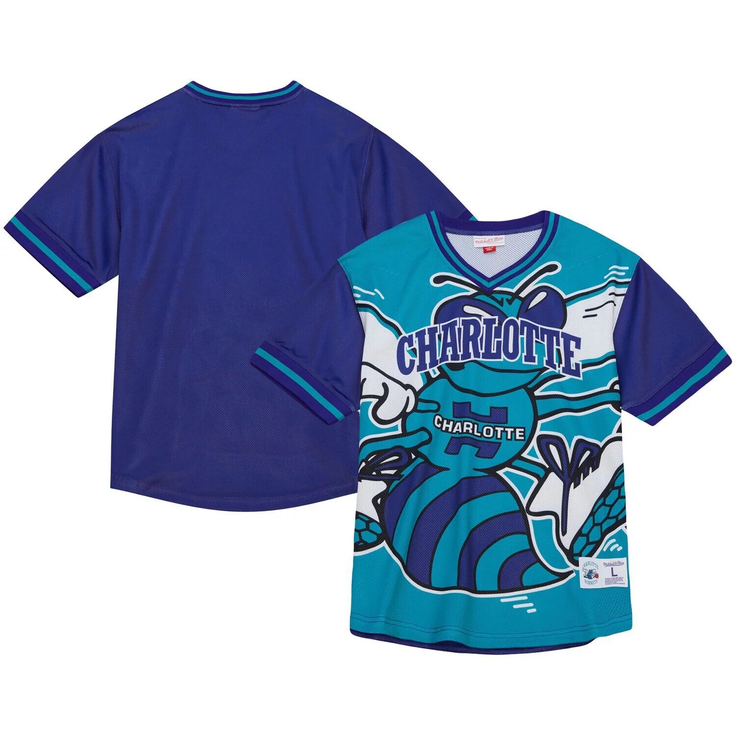 

Мужская темно-бирюзовая футболка Mitchell & Ness Charlotte Hornets Jumbotron 3.0 с v-образным вырезом, Зеленый, Мужская темно-бирюзовая футболка Mitchell & Ness Charlotte Hornets Jumbotron 3.0 с v-образным вырезом
