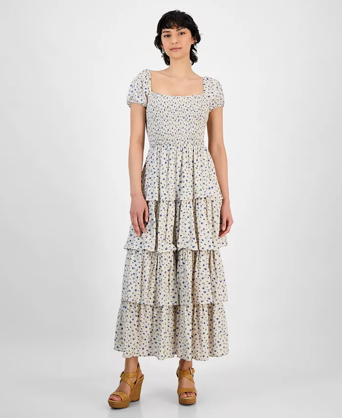 

Маленькое платье с принтом, сборками и ярусами с рюшами And Now This, мультиколор