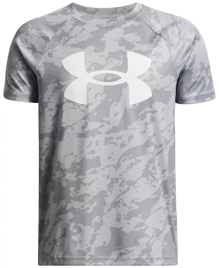 

Футболка с коротким рукавом и принтом большого логотипа Big Boys Tech Under Armour, серый