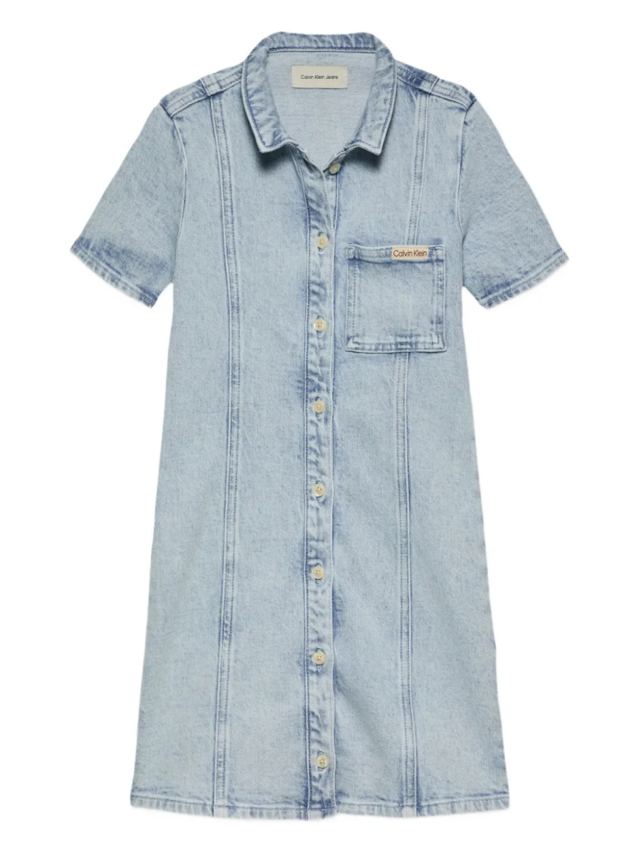 

Платье из денима Calvin Klein Kids, синий