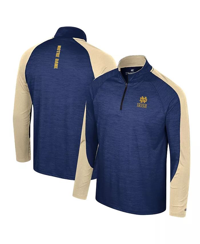 

Мужская темно-синяя толстовка Notre Dame Fighting Irish Langmore Raglan с застежкой-молнией на четверть длины Colosseum
