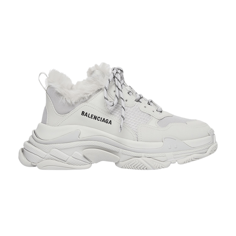 

Кроссовки Balenciaga Triple S Sneaker 'Faux Fur - Grey', серый