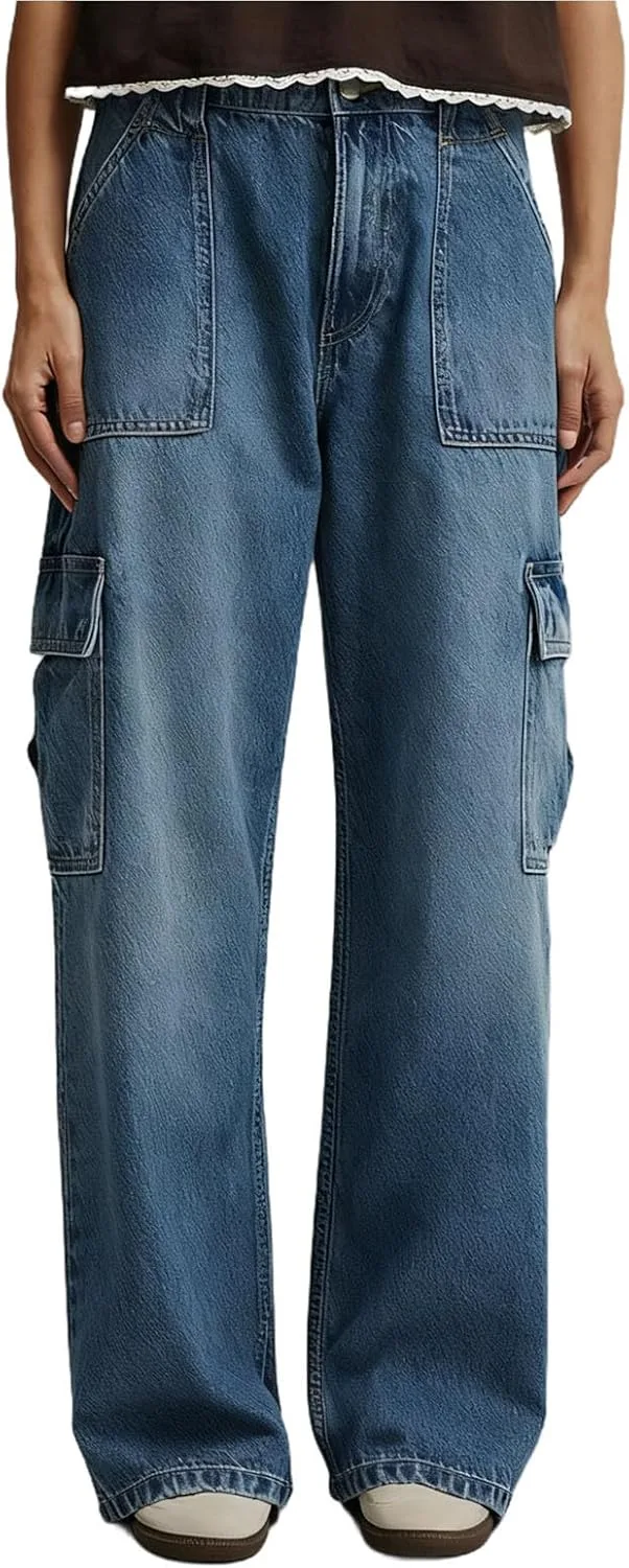 

Джинсы Wide Leg для женщин Vintage High Waist