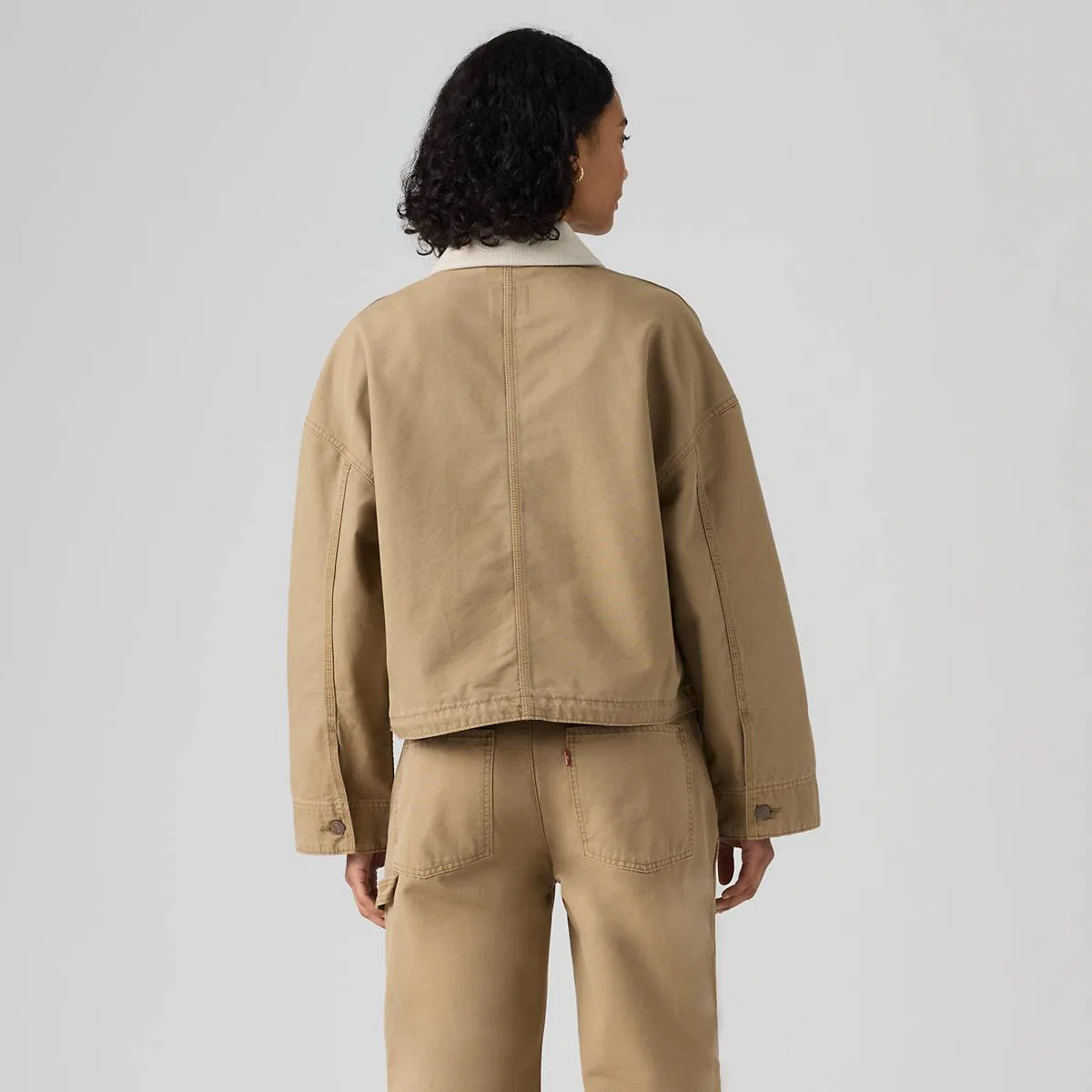 Свободная рабочая куртка дальнобойщика Levi's, Canvas Kelp - Tan — фото 4