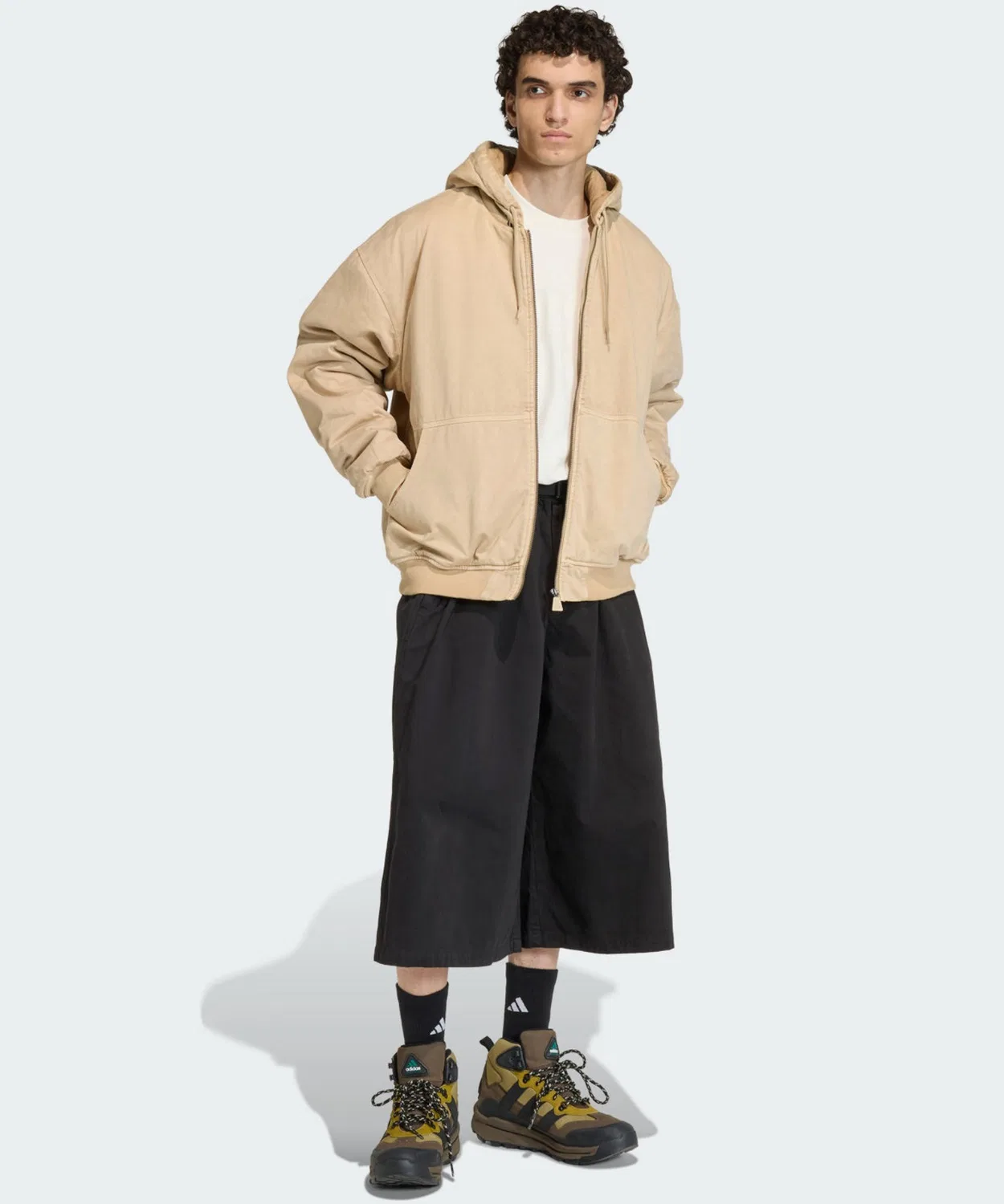 Мужское/Женское худи с утеплителем Adidas Equipment Drill KE6076, Beige — фото 4