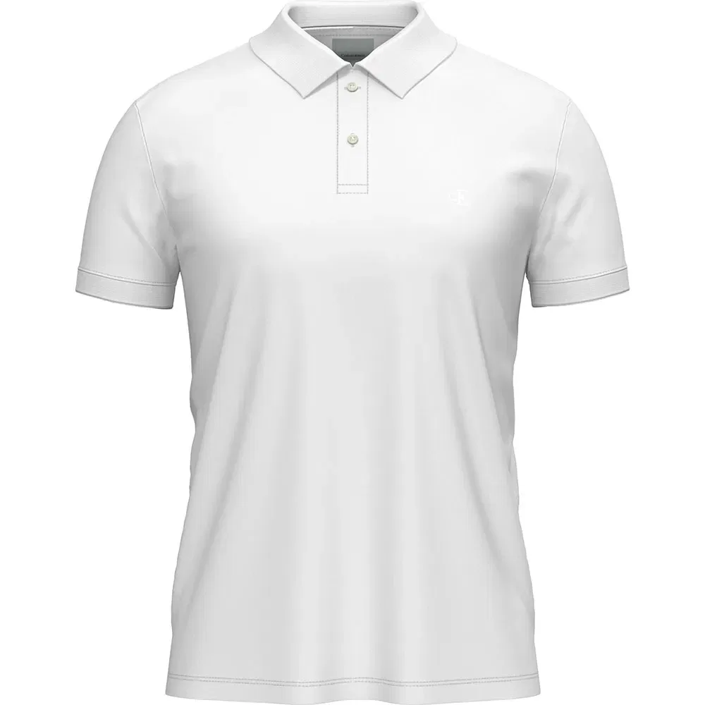 Поло Calvin Klein Slim Fit с коротким рукавом, белый